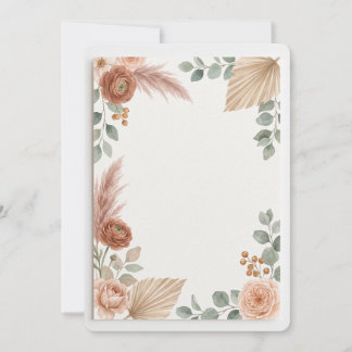 Terracotta Boho Wedding Invitation