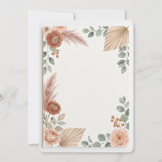Terracotta Boho Wedding Invitation (Front)