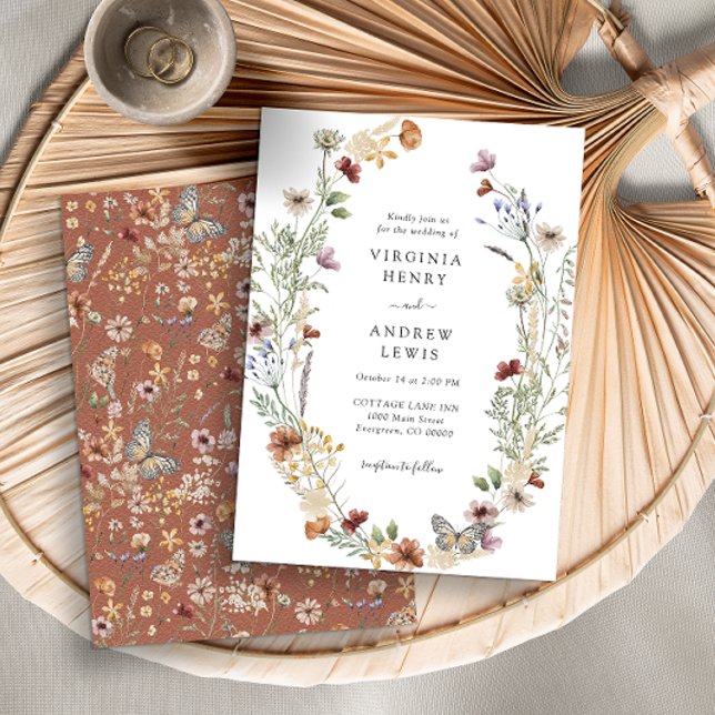 Terracotta Boho Wedding Invitation (Creator Uploaded)