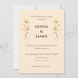 Terracotta Boho Wedding Invitation