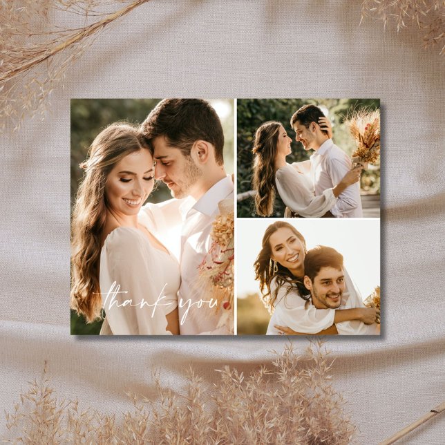 Terracotta Boho Wedding Photo Thank You Postcard (Terracotta Boho Wedding Photo Thank You Postcard)