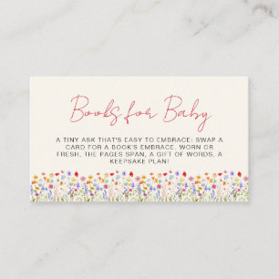Terracotta Books for Baby Wildflower Shower Enclosure Card