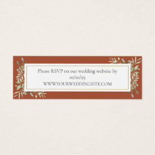 Terracotta Botanical Greenery Wedding Website RSVP