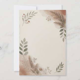 Terracotta Botanical Save the Date Template