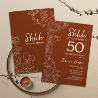 Terracotta Botanical Surprise 50th Birthday