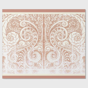 Terracotta Botanical Swirl Wrapping Paper
