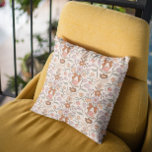 Terracotta Bows and Blossoms Boho Cushion<br><div class="desc">Boho and rustic pillow featuring hand drawn illustration of bows and flowers in terracotta and blush pink colours.</div>