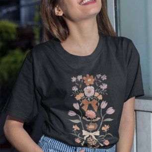Terracotta Bows and Flowers T-Shirt