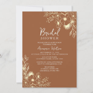 Terracotta Bridal Shower Invitation