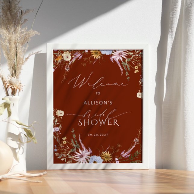 Terracotta Bridal Shower Welcome Poster (Creator Uploaded)