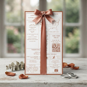 Terracotta Burnt Orang Wedding Infographic Program