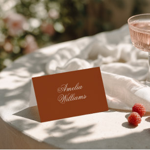 Terracotta Burnt Orange Cream Boho Chic Wedding Table Number