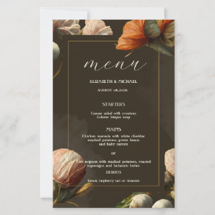 Terracotta Burnt Orange Floral Brown Wedding