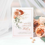 Terracotta Burnt Orange Flowers Eucalyptus Wedding Invitation<br><div class="desc">Your wedding day is the epitome of perfection. With everything from the dress to the music, down to the little details that make up your day, you want every aspect to be perfect. That’s why we offer this elegant floral design that is timeless in all of its beauty. Our bohemian...</div>