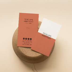 Terracotta Burnt Orange Minimalist Modern Boho  Business Card