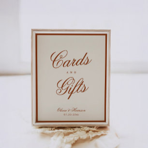 Terracotta Burnt Orange Old Money Cards and Gifts  Poster