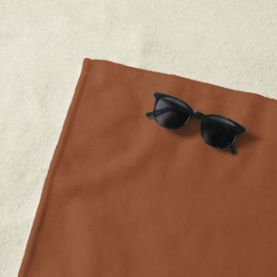 Terracotta Burnt Orange Solid Colour  Beach Towel