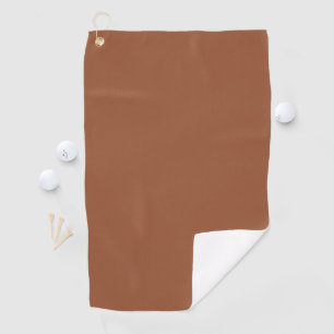 Terracotta Burnt Orange Solid Colour Golf Towel