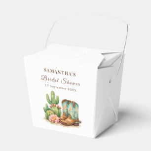 Terracotta Cactus Arizona Cowgirl Bridal Shower Favour Box