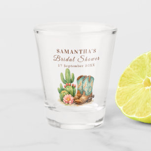 Terracotta Cactus Arizona Cowgirl Bridal Shower Shot Glass