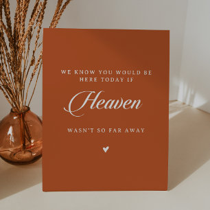 Terracotta Calligraphy Heaven Wedding Memorial Pedestal Sign