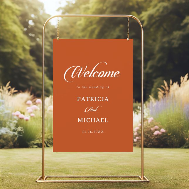 Terracotta Calligraphy Wedding Welcome Sign (Creator Uploaded)