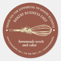 Terracotta Catering Bakery Chef Whisk Flower