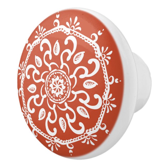 Terracotta Ceramic Knob (Right)