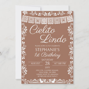 Terracotta Cielito Lindo 1st Birthday Invitation