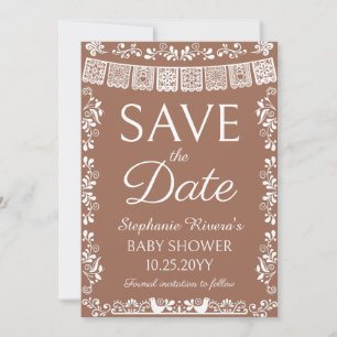 Terracotta Cielito Lindo Baby Shower Save the Date Invitation