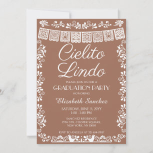 Terracotta Cielito Lindo Graduation Party Invitation