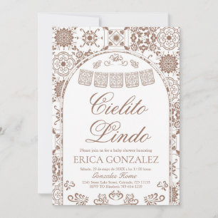 Terracotta Cielito Lindo Papel Picado Baby Shower Invitation