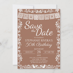 Terracotta Cielito Lindo Save the Date Birthday Invitation