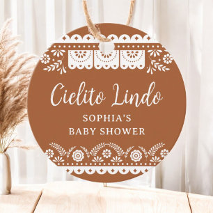 Terracotta Cielito Lindo Talavera Mexican Baby Sho Favour Tags