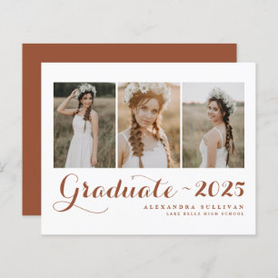 Terracotta Class of 2023 Photo Collage Graduation