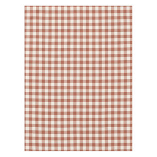 Terracotta Classic Chequered Gingham Tablecloth