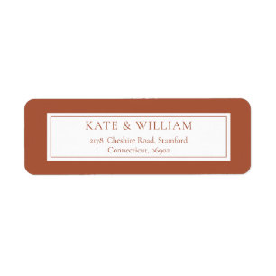 Terracotta Classic Modern Return Address