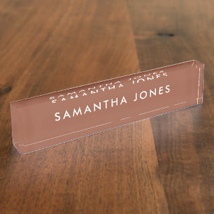 Terracotta Classic Personalised Nameplate