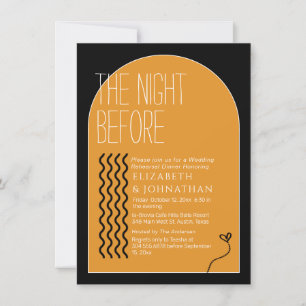 Terracotta Classy Script The Night Before Invitation