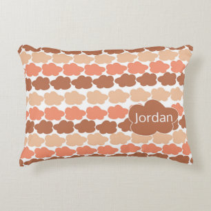 Terracotta Cloud Design for Natural Nursery Decorative Cushion