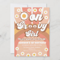 Terracotta Daisy Groovy One Girl 1st Birthday