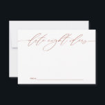 Terracotta Date Night Ideas Newlywed Keepsake Card<br><div class="desc">These beautifully designed cards offer a unique way for wedding guests to share their favourite date night ideas with the bride and groom. Ideal for adding a personal touch to your special day, these cards ensure cherished keepsakes for the happy couple. Perfect for wedding receptions, bridal showers, and engagement parties....</div>
