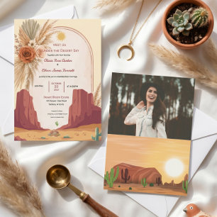 Terracotta Desert Boho Viral classic wedding Invitation