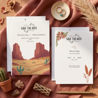 TERRACOTTA DESERT BOHO WEDDING SAVE THE DATE