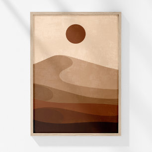 Terracotta Desert Landscape Neutral Boho Wall Art 