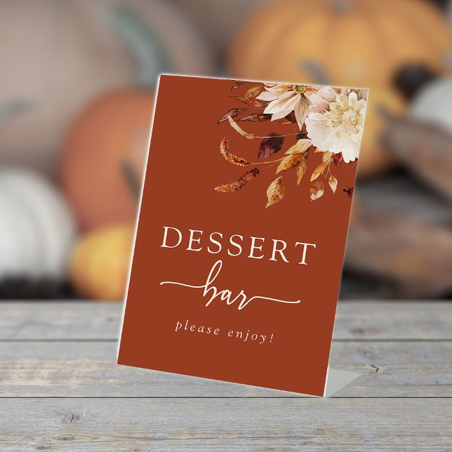 Terracotta Dessert Bar Sign (Terracotta Floral Dessert Bar Sign by Painted Paperie
)