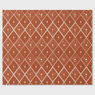 Terracotta Diamond Modern Scandinavian Minimalist Wrapping Paper