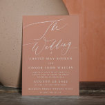 Terracotta Dusty Orange Elegant Boho All in One Invitation<br><div class="desc">This card is part of a large collection - click below or ask me for me info</div>