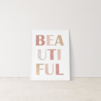 Terracotta & Dusty Rose “Beautiful” Typographic 