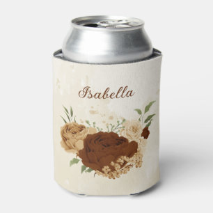 terracotta earth tone floral wedding can cooler